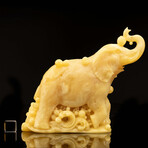 Hand-Carved Butterscotch Amber Elephant // 200 Grams