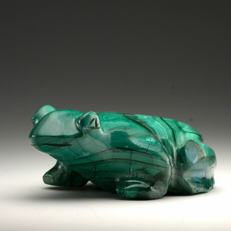 Malachite Carving // Frog