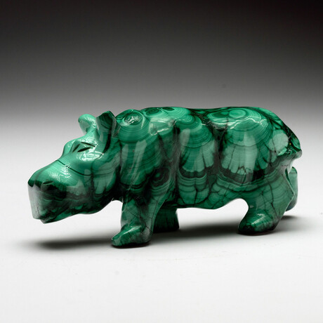 Malachite Carving // Hippopotamus