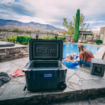 60 Quart Cooler + Accessory Kit (Trademark Blue)