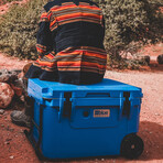 60 Quart Cooler + Accessory Kit (Trademark Blue)