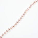 Sterling Silver + 18K Dragon Head Shell Pearl Necklace // 18" // Pink
