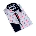 Reversible French Cuff Dress Shirt // White Nautical Print (3XL)