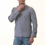 Reversible French Cuff Dress Shirt // Gray Floral Lined (L)