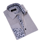 Reversible French Cuff Dress Shirt // Creme Floral Lined (M)