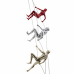 Decorative Wall Climbers // Set of 3 (Black + Red + White)
