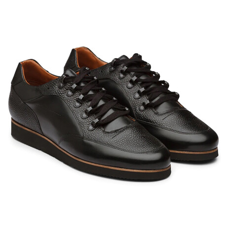 Noir Leather Sneakers // Black (US: 7)