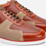 Aero Leather Sneakers // Cognac (US: 8)