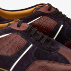 Arco Leather Sneakers // Navy + Burgundy (US: 9)