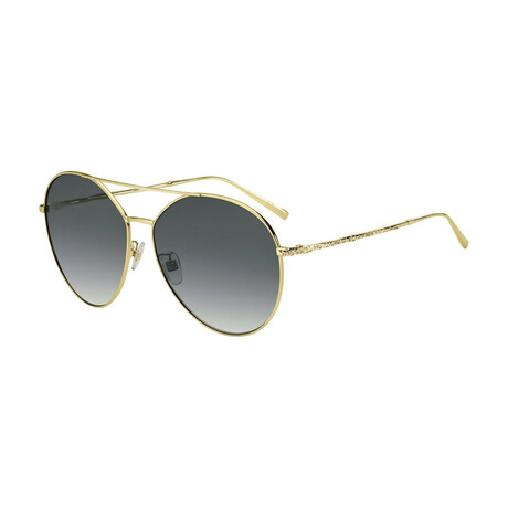 Givenchy Women's GV7170GS-02F7-9O Sunglasses // Gold Gray + Gray Gradient