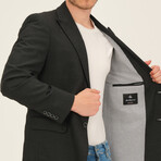 Solid Blazer // Black Melange (S)