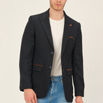 Gordon Blazer // Patterned Dark Blue (2X-Large)