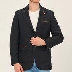 Gordon Blazer // Patterned Dark Blue (2X-Large)