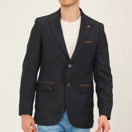 Gordon Blazer // Patterned Dark Blue (2X-Large)