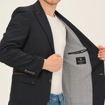 Gordon Blazer // Patterned Dark Blue (2X-Large)