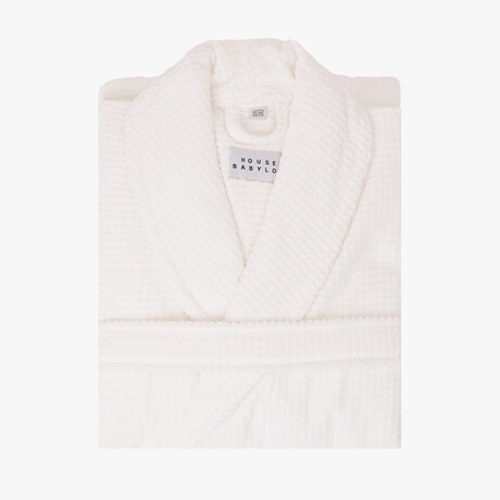 Velour Bathrobe // White (Small/Medium)