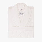 Velour Bathrobe // White (Small/Medium)