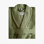 Waffle Knit Bathrobe // Laurel Green (Small/Medium)