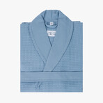 Waffle Knit Bathrobe // Warm Blue (Small/Medium)