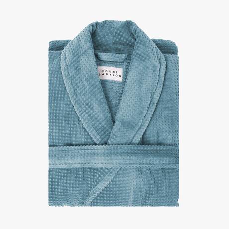 Velour Bathrobe // Warm Blue (Small/Medium)