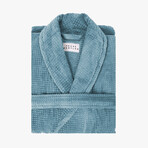 Velour Bathrobe // Warm Blue (Small/Medium)