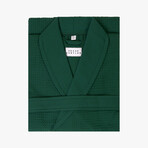 Waffle Knit Bathrobe // Green (Small/Medium)