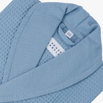 Waffle Knit Bathrobe // Warm Blue (Small/Medium)