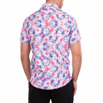 Kaleidoscope Short-Sleeve Button-Up Shirt // White (XS)