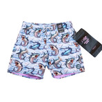 Shark Bite Pool Shorts // Oyster Mushroom (L)