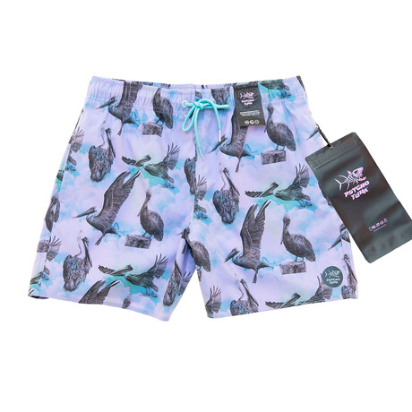 Pelicans Pool Shorts // Lavender (S)