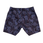 Tribal Fish Pool Shorts // Black (S)