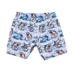 Shark Bite Pool Shorts // Oyster Mushroom (XL)