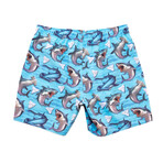 Shark Bite Pool Shorts // Blue Radiance (M)