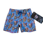 Tiki Warriors Pool Shorts // Vallarta Blue (L)