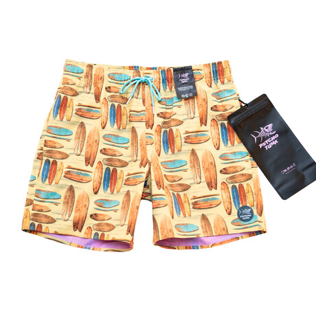Surfboards Pool Shorts // Yellow Cream (S)