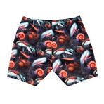 Deep Sea Monster Pool Shorts // Black (L)