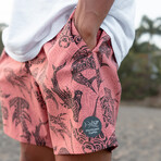 Tribal Fish Pool Shorts // Peach Echo (S)