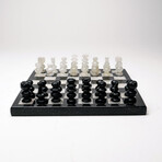 Genuine Small English Style Onyx Chess Set