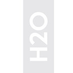 H2O Shower Door Sticker (33"H x 14"W)