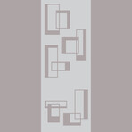 Shower Door Sticker Abstract Art (37"H x 14"W)