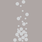 Small Soap Bubbles Shower Door Sticker (47"H x 18"W)