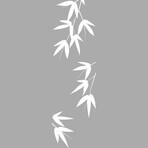 Bamboo Leaves Shower Door Sticker (47"H x 14"W)