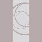 Shower Door Wall Decal Design Curves (37"H x 14"W)