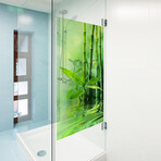 Bamboo Shower Door Bathroom Sticker (31"H x 16"W)