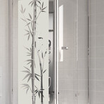 Exotic Bamboo Shower Door Sticker (49"H x 14"W)