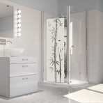 Exotic Bamboo Shower Door Sticker (49"H x 14"W)