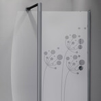 Artistic Flowers Shower Door Sticker (37"H x 14"W)