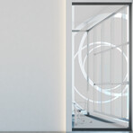 Shower Door Wall Decal Design Curves (37"H x 14"W)