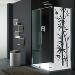 Exotic Bamboo Shower Door Sticker (49"H x 14"W)