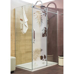 Exotic Leaves Shower Door Sticker (47"H x 14"W)
